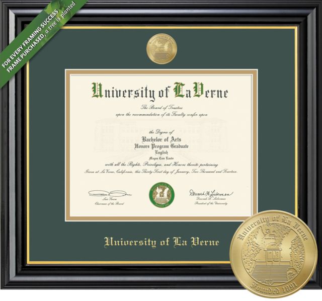 University of La Verne 8.5 in. x 11 in. Diploma Frame
